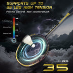 SALYWEE SY904 Golden Dragon Fire Phoenix Badminton Racket T800+30T Carbon Fabric 4U High Tension 26‑35LBS Powerful Smash Competitive Racket