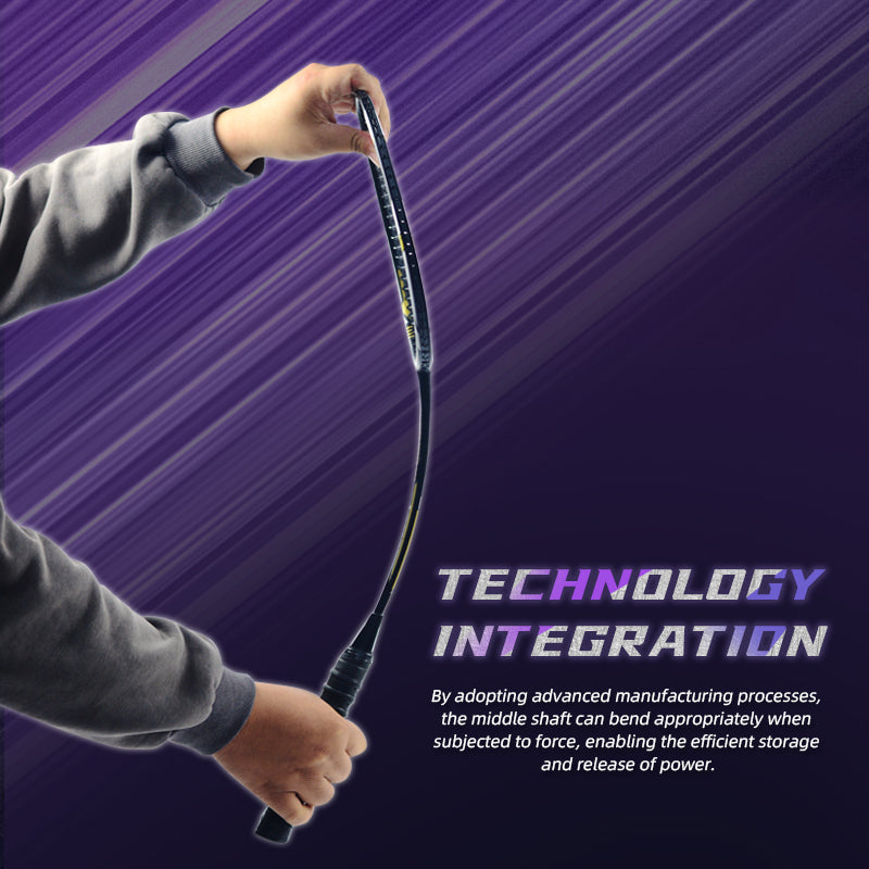 SALYWEE HERTZ SY902 Flexible 24T Shaft Badminton Racket Efficient Power Storage & Release Maximize Hitting Force for Adult Players