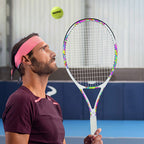 SALYWEE Doodle 2.0 Colorful Doodle Graphic Tennis Racket Pre‑Strung Ready To Play Carbon Tennis Racket for Adult Tennis Lovers
