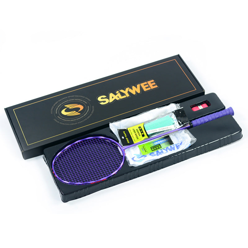 SALYWEE TWIST SY909 Pre‑Strung Full Carbon Fiber Badminton Racket 75±5g, 290±5MM Balance, 675±5MM Length for Daily Training & Competition