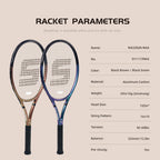 SALYWEE RACERUN MAX SY1117MAX Tennis Racket | Aluminum Carbon 295g 102in² 16×19 Pre-Strung Adult Racquet