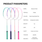 SALYWEE Blossom Rain SY905 Badminton Racket Composite Carbon 5U Light‑Weight Elegant Floral Frame Blue Purple Red Pink For Women Players