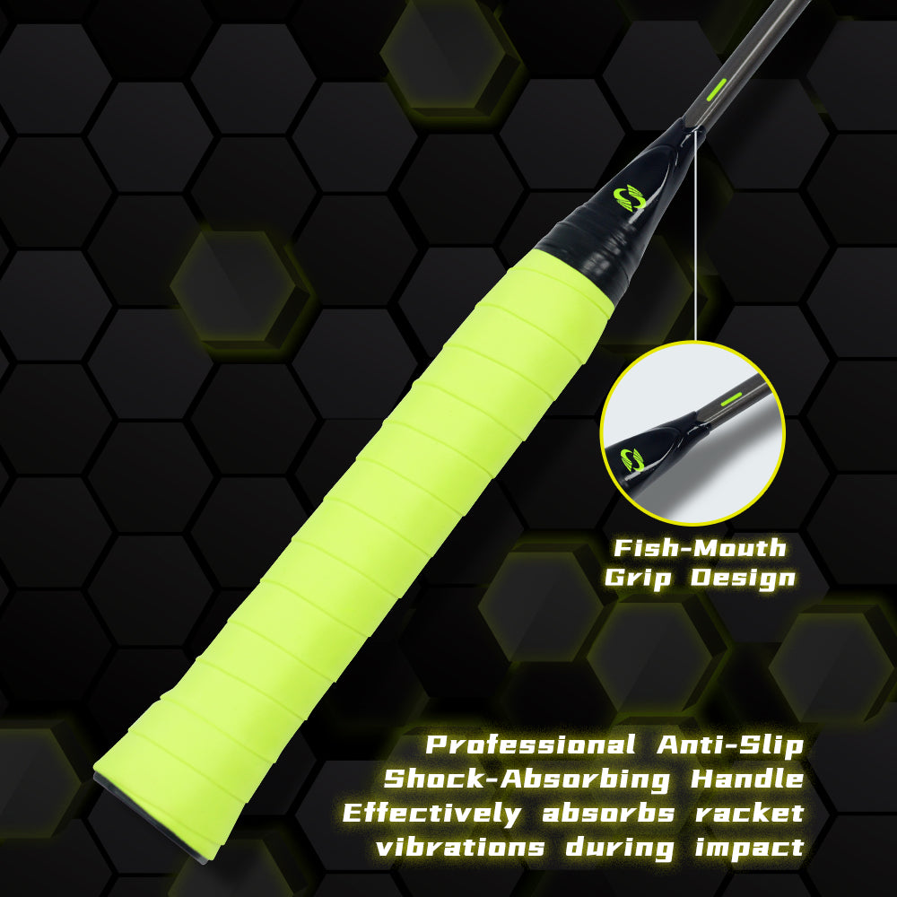 SALYWEE Sharp・Feather Head‑Heavy Offensive Badminton Racket 305±3mm Balance Point 6U Light Weight, T700+30T Carbon For Powerful Smash Shots
