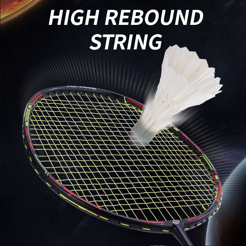 SALYWEE Torpedo SY901 Pre‑Strung Carbon Badminton Racket Lightweight Full‑Size Frame for Backyard & Weekend Recreational Badminton Games