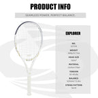 SALYWEE EXPLORER SY1119 Carbon Fiber Tennis Racket | 260g 102in² 16×19 Pre-Strung Adult Racquet