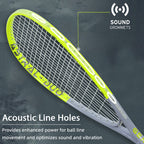 SALYWEE GEMINISR Squash Racket With Swivel & Acoustic Line Hole Spin Shaft Design High Spin Competitive Squash Racket