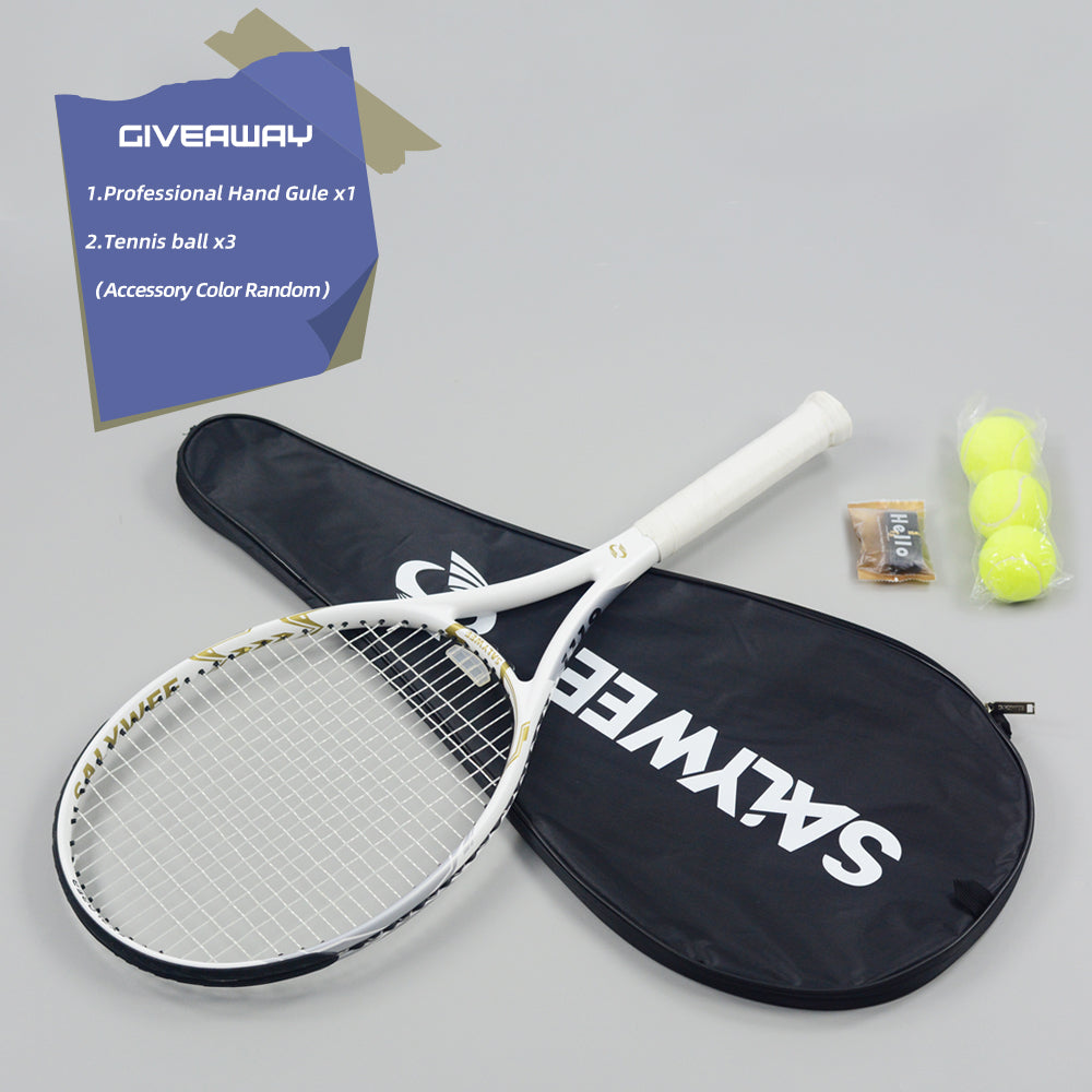 SALYWEE EXPLORER SY1119 Carbon Fiber Tennis Racket | 260g 102in² 16×19 Pre-Strung Adult Racquet