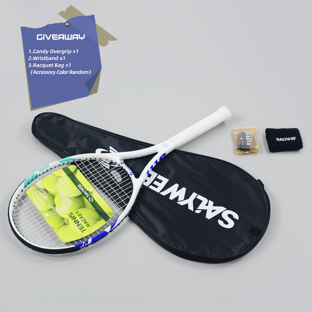 SALYWEE BABOBEE SY1118 Carbon Fiber Tennis Racket | 265g 102in² 16×19 Pre-Strung Adult Racquet