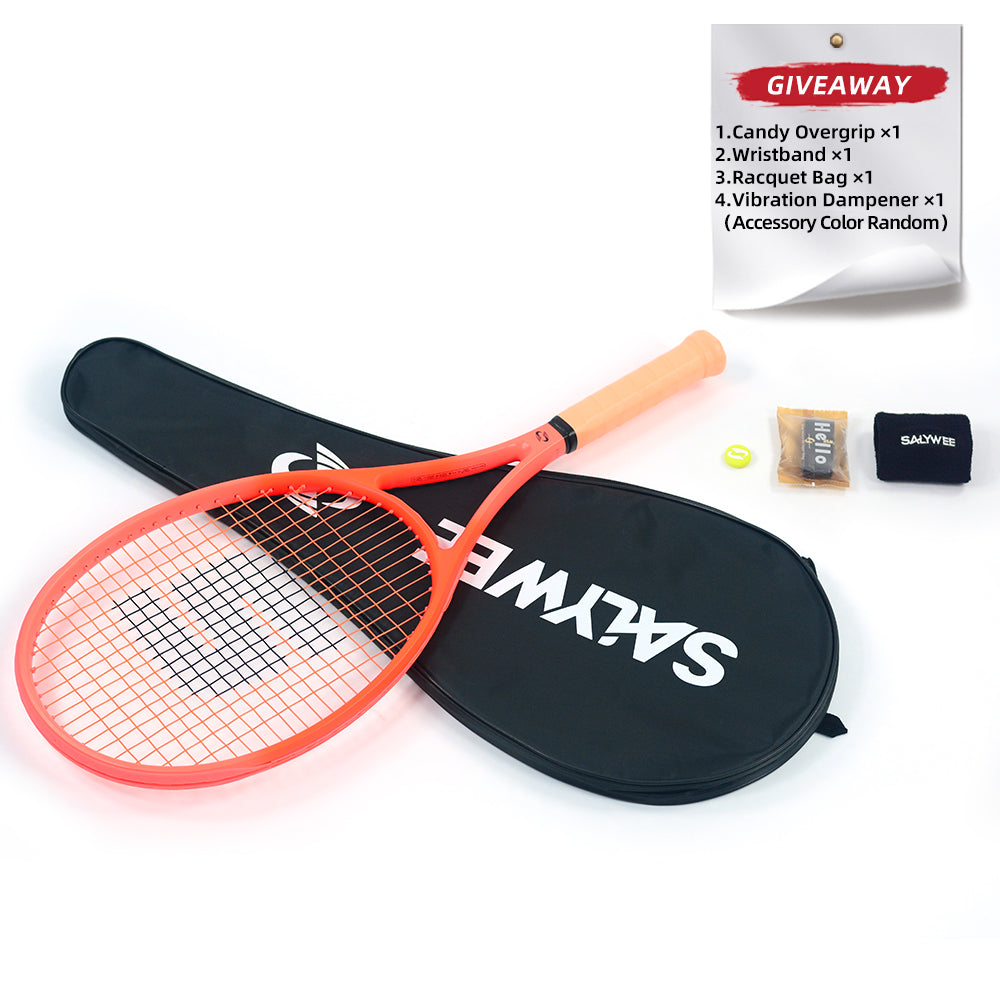 SALYWEE LITE·NEON SY1113 Gradient Fluorescent Orange Tennis Racket 16×19 String Pattern 330mm Balance Composite Carbon Tennis Racquet