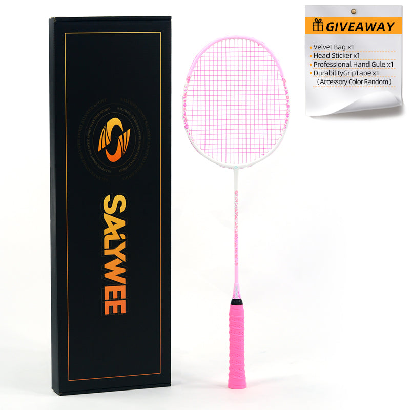 SALYWEE Blossom Rain SY905 Badminton Racket Composite Carbon 5U Light‑Weight Elegant Floral Frame Blue Purple Red Pink For Women Players