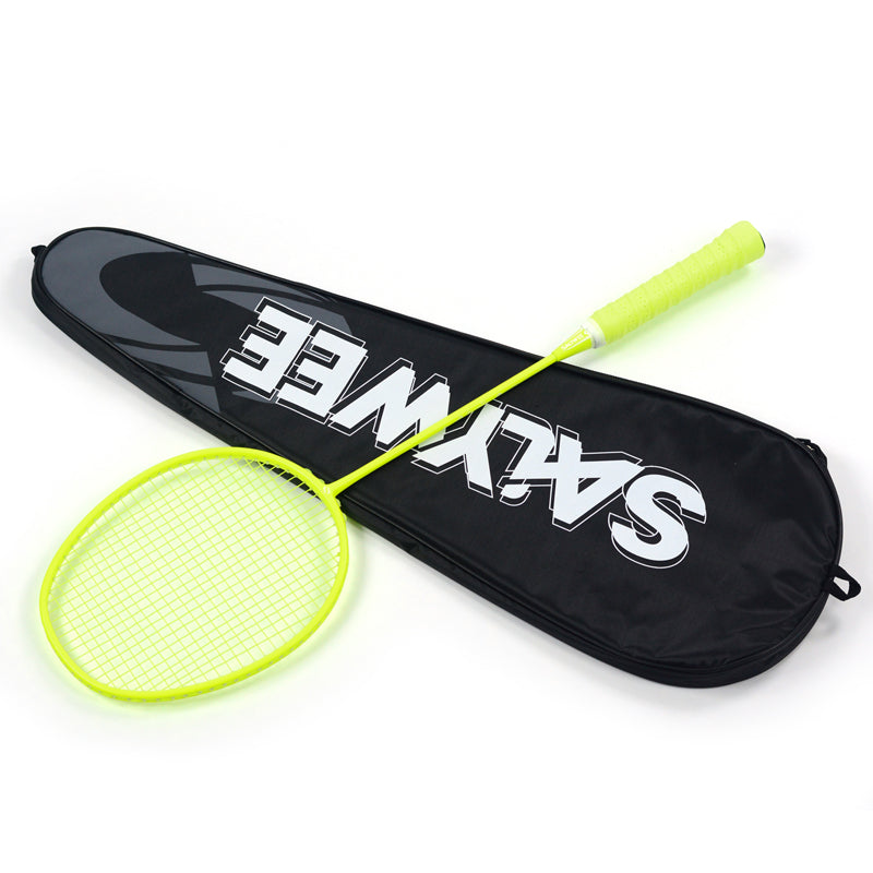 SALYWEE Candy 4U Carbon Fiber Badminton Racket, 3 Vivid Colors Blue / Green / Fluorescent Yellow, 22‑26LBS, Beginner & Amateur Recreation Use