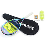 SALYWEE Doodle 2.0 Colorful Doodle Graphic Tennis Racket Pre‑Strung Ready To Play Carbon Tennis Racket for Adult Tennis Lovers