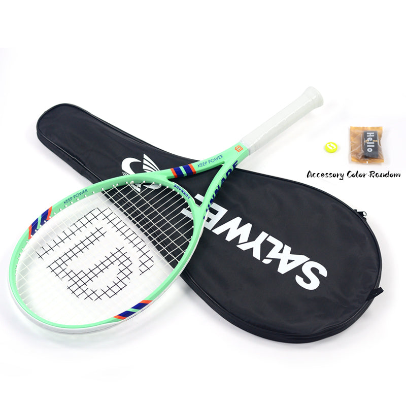 SALYWEE POWER 2.0 & POWER 100 Carbon Composite Tennis Racket | 285g 16×19 Pre-Strung Adult Racquet