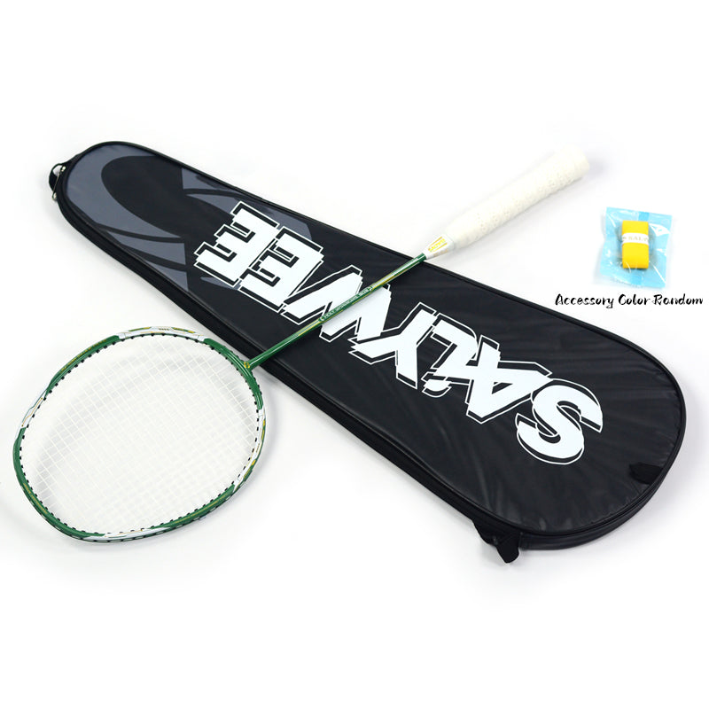 SALYWEE SY903 Holy Warriors Composite Carbon Badminton Racket Aero Wind‑Breaking Frame 4U Light Weight Fast Swing Pre‑Strung for Quick Rallies