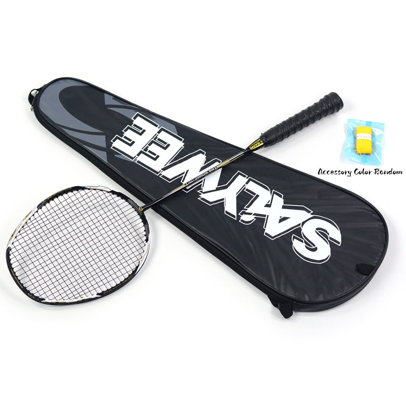 SALYWEE SY903 Holy Warriors Composite Carbon Badminton Racket Aero Wind‑Breaking Frame 4U Light Weight Fast Swing Pre‑Strung for Quick Rallies