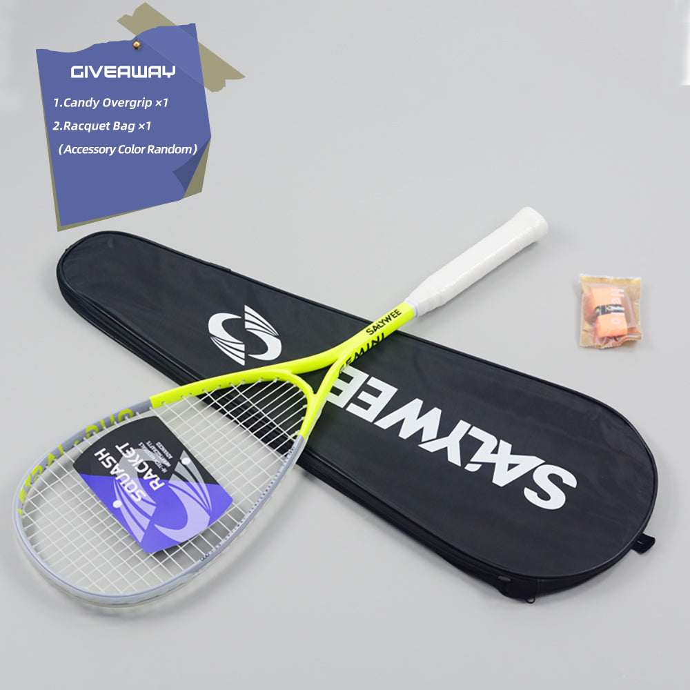 SALYWEE GEMINISR Squash Racket With Swivel & Acoustic Line Hole Spin Shaft Design High Spin Competitive Squash Racket