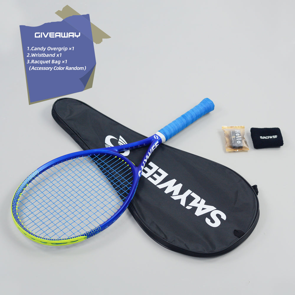 SALYWEE Blue Leap SY1115 Tennis Racket | 345g 330mm Balance Point Durable Frame for Outdoor Training & Matches