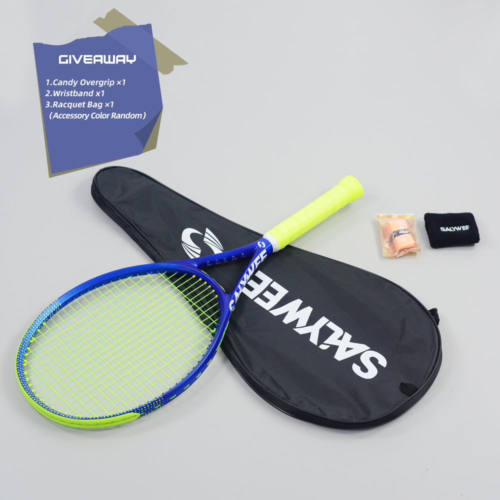 SALYWEE Blue Leap SY1115 Tennis Racket | 345g 330mm Balance Point Durable Frame for Outdoor Training & Matches