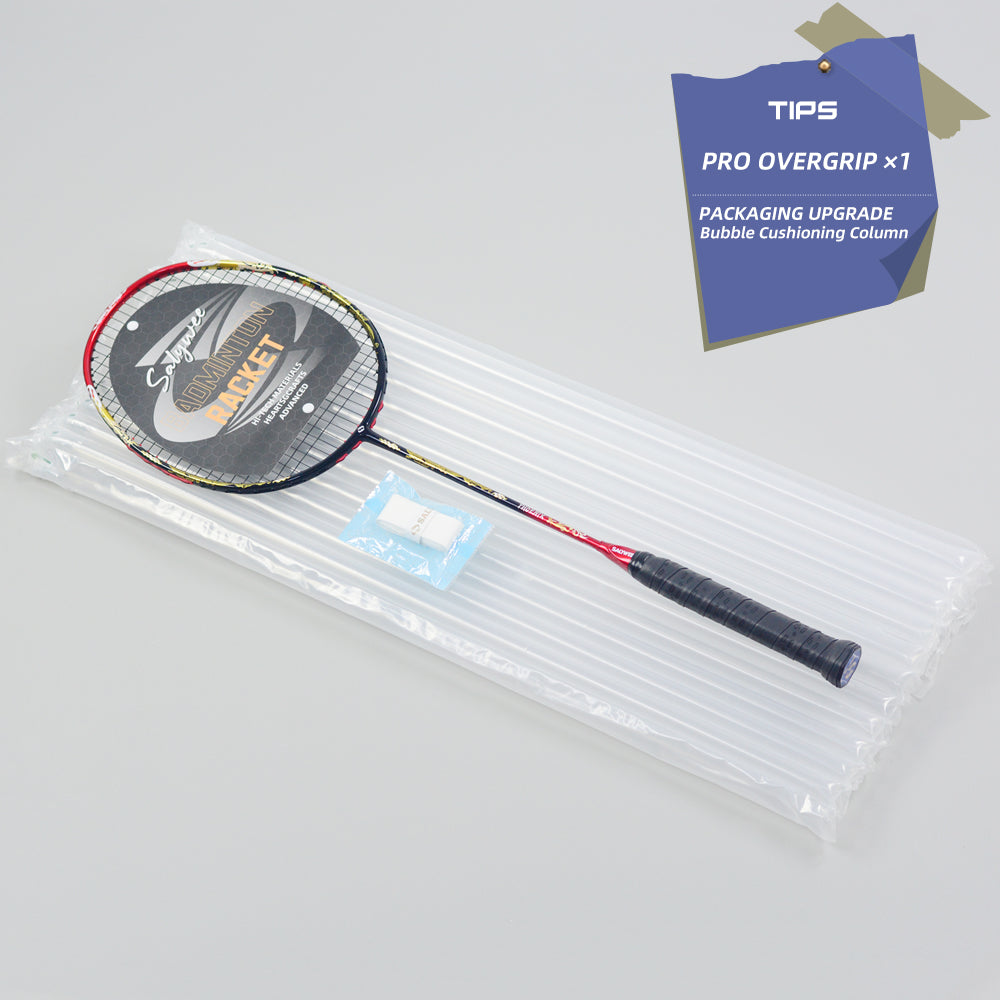 SALYWEE SY904 Golden Dragon Fire Phoenix Badminton Racket T800+30T Carbon Fabric 4U High Tension 26‑35LBS Powerful Smash Competitive Racket