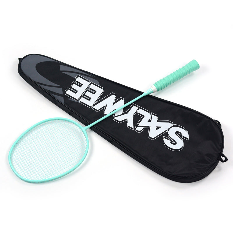 SALYWEE Candy 4U Carbon Fiber Badminton Racket, 3 Vivid Colors Blue / Green / Fluorescent Yellow, 22‑26LBS, Beginner & Amateur Recreation Use