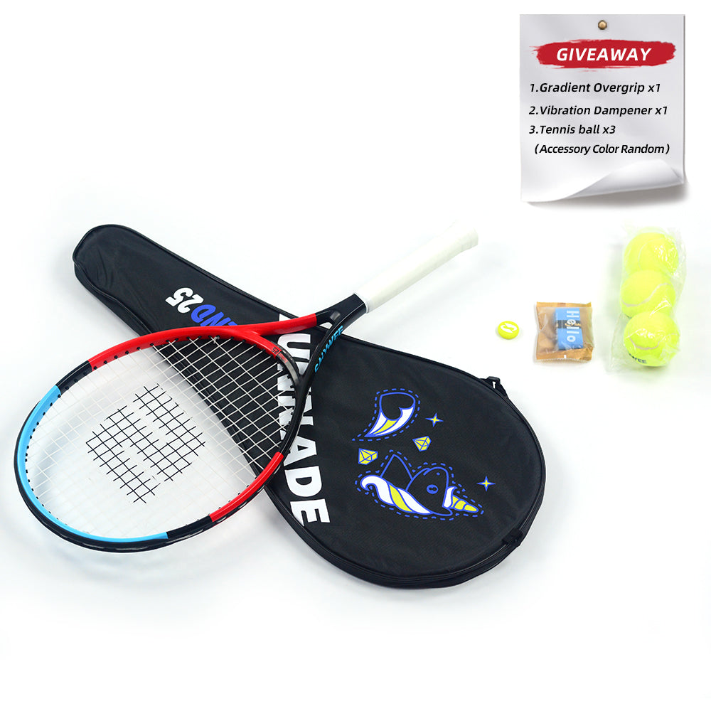 SALYWEE Children Tennis Racket Aluminum-Carbon Frame 4 Sizes Optional Lightweight For Kids Height Matching Training Use