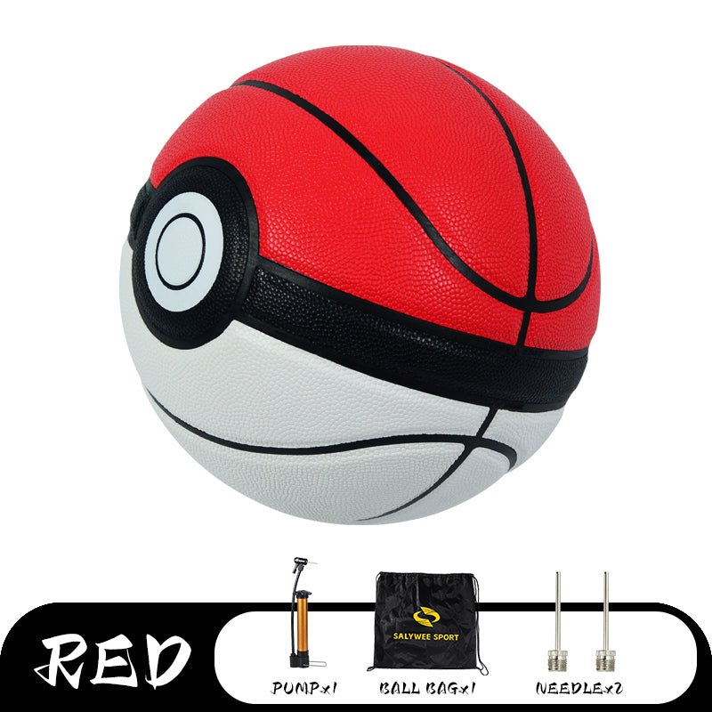 SALYWEE SY3332 ELF No.7 Match Quality Basketball, PU Moisture‑Absorbing Surface, Rubber Bladder, PE Wrapped Yarn, Indoor & Outdoor, 4‑Color Options Orange Blue Red Yellow