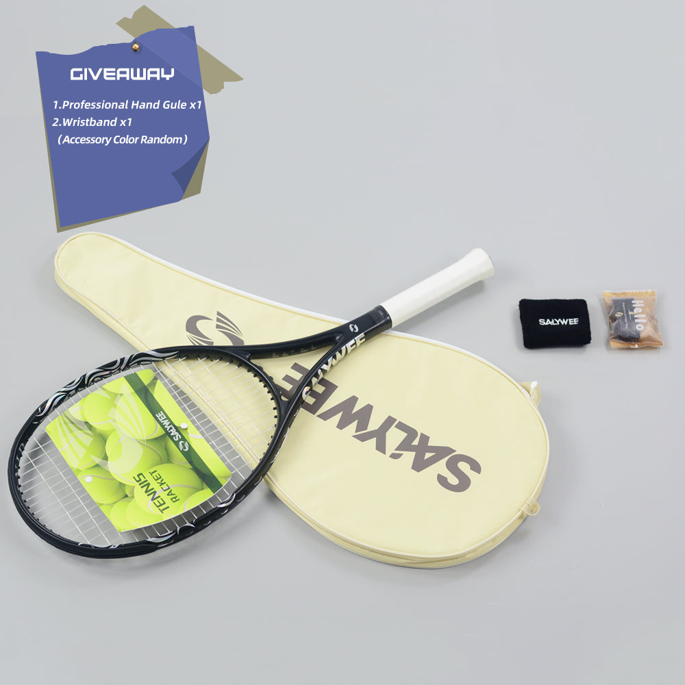SALYWEE SY1114 Gungnir Mjolnir Pro Tennis Racket Full Carbon Frame Pre-Strung 102 sq.in for Recreational & Intermediate Players