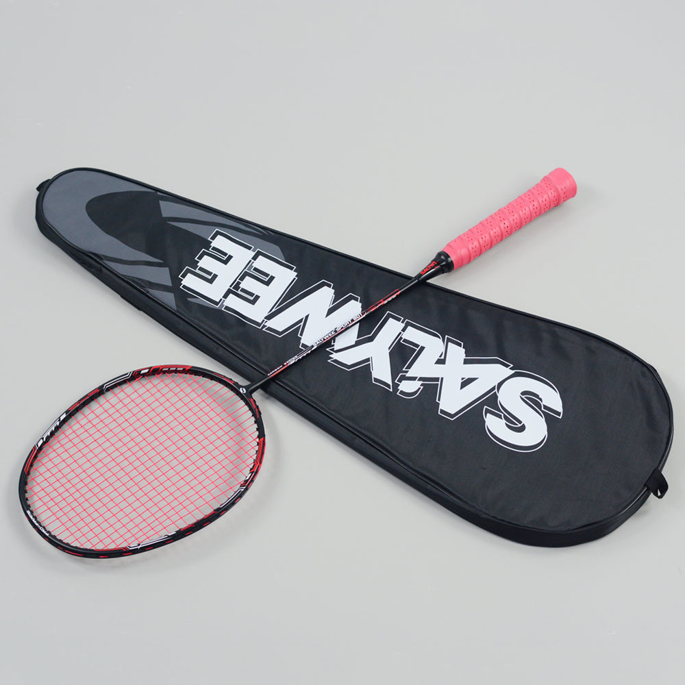 SALYWEE Torpedo SY901 Pre‑Strung Carbon Badminton Racket Lightweight Full‑Size Frame for Backyard & Weekend Recreational Badminton Games