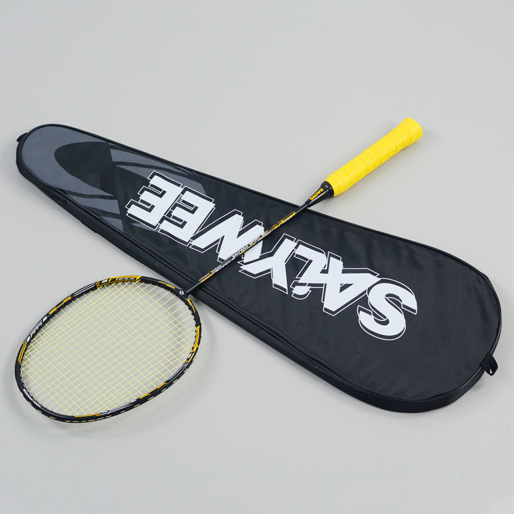 SALYWEE Torpedo SY901 Pre‑Strung Carbon Badminton Racket Lightweight Full‑Size Frame for Backyard & Weekend Recreational Badminton Games